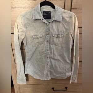 American Eagle Outfitters Casual Light Blue Shirt